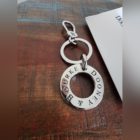 Dooney And Bourke Silver Purse Charm Keychain NWT